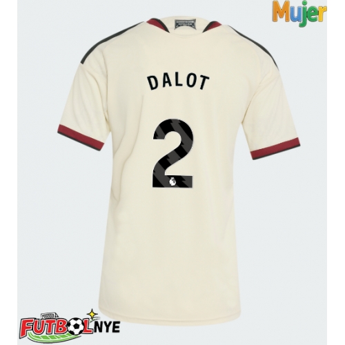 Camiseta Manchester United Diogo Dalot #2 Tercera Equipación para mujer 2026-27 manga corta